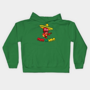 Fun Cinco De Mayo Red Pepper Sombrero Kids Hoodie